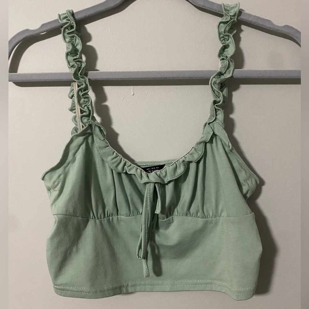 Shein Mint Green Cropped Tank Top